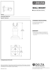 Delta Faucet U4010-BL-PK N/A Adjustable Wall Mount - Image 2