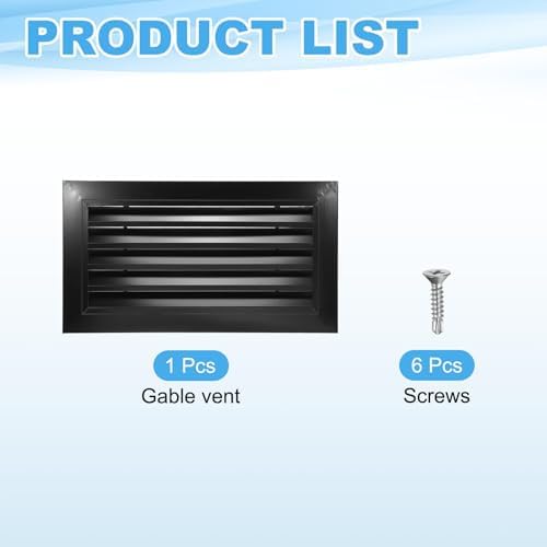 PATIKIL 10 x 18 Inch Gable Vent, 16 x 8 Inch Duct Opening Size - Image 3