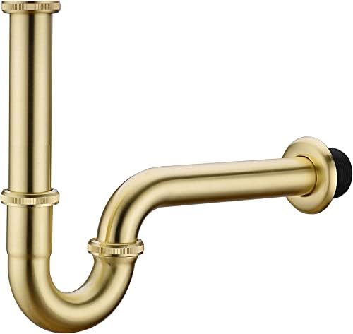 Bathroom Basin Sink U Shape Trap, Brass Core Adjustable Height 1-1/4 Bottle by Segistan