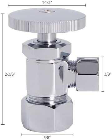 Westbrass A105KFH-01 5/8" x 3/8" OD x 20" Flat Head Toilet Riser Supply Line Kit - Image 6