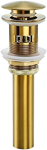 Bathroom Sink Drain Brushed Dark Gold Pop Up Drain by SWHYGER