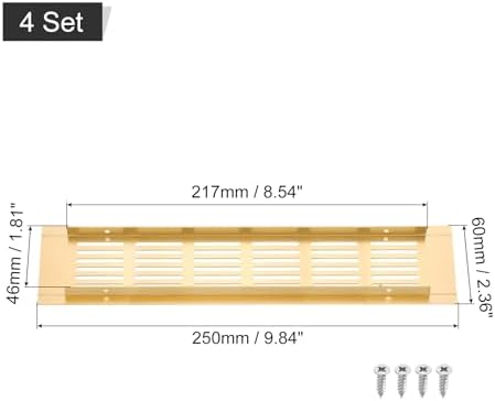 uxcell Air Vents Cover, Rectangle Louvered Ventilation Grille - Image 2