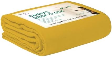 Canvas Drop Cloth for Painting 4x5 feet Pack of 1-8oz Painters Drop Cloths for by Unknown