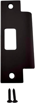 Stainless Steel Extended Replacement Lock Strike Plate, Round Corner, 4-7/8" by QCAAHardware
