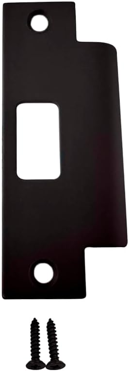 Stainless Steel Extended Replacement Lock Strike Plate, Round Corner, 4-7/8" by QCAAHardware