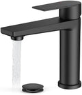 FORIOUS Single Hole Bathroom Faucet Black Matte, Commercial Faucet by FORIOUS