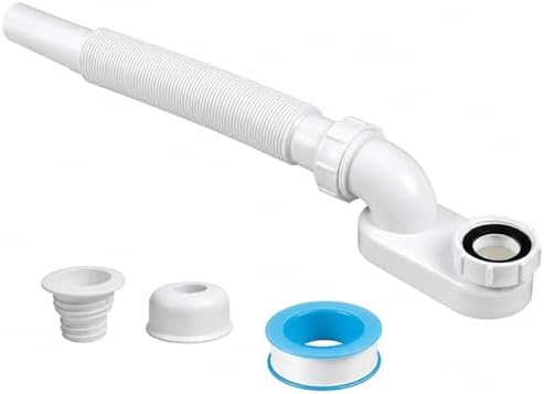 Flexible Tub Drain with Low Profile P Trap, 1-1/2'' & 3'' Inlet by Unknown