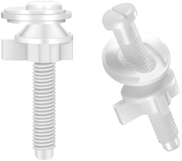 2 Pcs Toilet Seat Screws Replacement Kit LWTCUJOH Plastic Toilet Seats Hinge by Unknown
