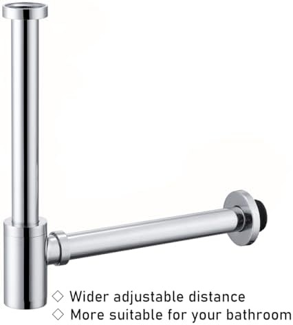 RANDOM Brass Round Bottle P-Trap 1 1/4, Raise and Lengthen Adjustable Basin - Image 7