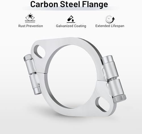 EVIL ENERGY 3 Inch Split Flange Repair Kit, Exhaust Flat Oval Flange Connection - Image 3