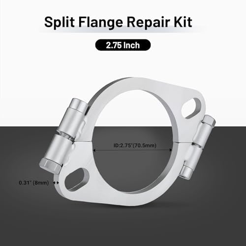 EVIL ENERGY 2.75 Inch Split Flange Repair Kit, Exhaust Flat Oval Flange - Image 2