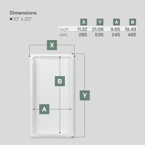 Vent Systems 10'' x 20'' Inch White Metal Access Panel - Image 2