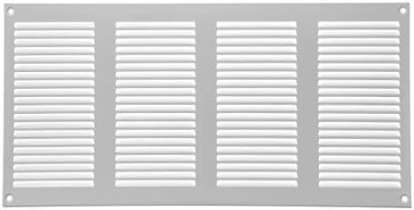 Repa Market Air Vent Cover 16x8 Inch White Galvanized Steel Louvered Grill Cover by RepaMarket