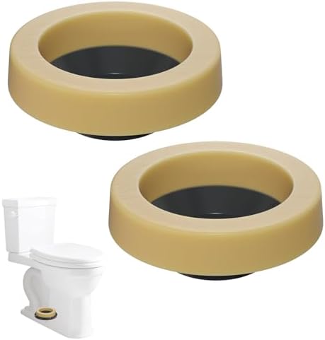 Hibbent 2 Pcs Universal Extra Thick Toilet Wax Ring, Wax Ring by Hibbent