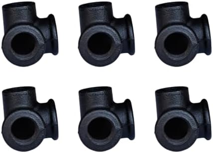 1/2" 3-WAY ELBOW Industrial Threaded Black Iron Pipe Fittings; Black Satin by PRIMPIPEWORKS