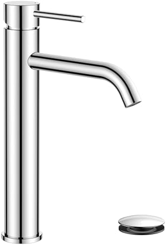FORIOUS Vessel Sink Faucets Single Handle, Chrome Tall Bathroom Faucet by FORIOUS