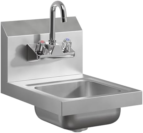 AmGood Stainless Steel Wall Mount Hand Sink | NSF | Commercial Hand Washing by AmGood