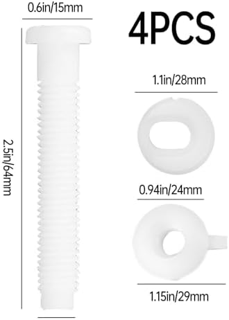 Toilet Seat Screws Replacement Kit, Toilet Seat Bolts Replacement Kit - Image 2