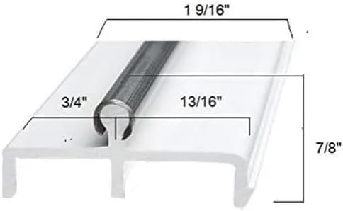 KC Hardware Sliding Door Double Track Replacement 72 Inch White Vinyl Modern - Image 3