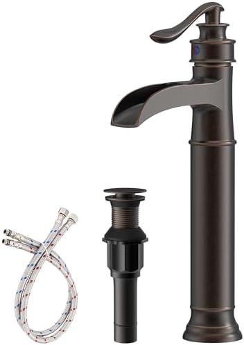 Waterfall Vessel Sink Faucet Brass Single Handle 1 Hole by Homevacious