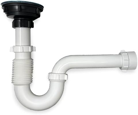 Corrugated P-Trap Drain Kit, All-In-One Plumbing Set by ProBuildersHardware