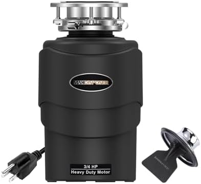 Garbage Disposal 3/4 HP Ultra Quiet powerful grinding Kitchen Food Waste by MAXDISPOSER