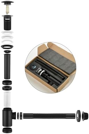 Bathroom Sink P-Trap Complete Set Adjustable Threaded Tube 1-1/4 Bottle Trap - Image 6