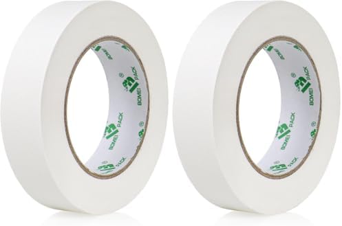 BOMEI PACK White Gaffer Tape, Matte Non-Reflective, 1inch x 30yds No Residue by BOMEIPACK