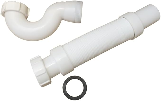 Flexible P-Trap Kit, Universal 1-1/4" or 1-1/2" Bathroom and Kitchen Sink Drain - Image 3