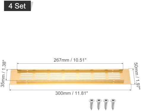 uxcell Air Vents Cover, Rectangle Louvered Ventilation Grille - Image 2