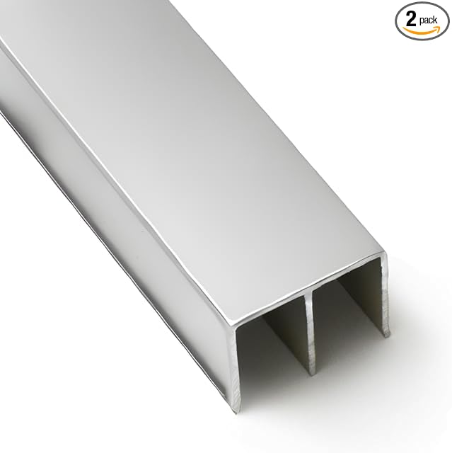 Top Double Channel Track for Bypass & French Sliding Screen Doors, Aluminum | by MetroScreenworks