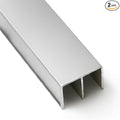 Top Double Channel Track for Bypass & French Sliding Screen Doors, Aluminum | by MetroScreenworks