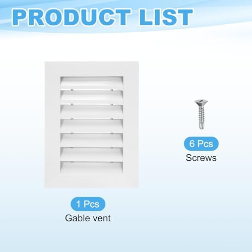 PATIKIL 14 x 10 Inch Gable Vent, 8 x 12 Inch Duct Opening Size - Image 3
