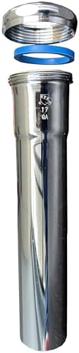 EZ-FLUID 1-1/2" x 6" Heavy Duty Thick Commercial Grade 17GA Chrome Brass by EZ-FLUIDPlumbingProducts