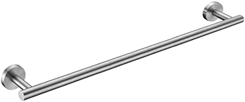 Brushed Nickel Bath Towel Bar Single Bars Towel Rack Rod Classic Wall Mounted by Giveyourbathroomanewlook