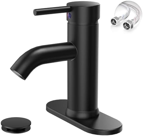 Matte Black Bathroom Faucet for 1 or 3 Holes by Greenspring