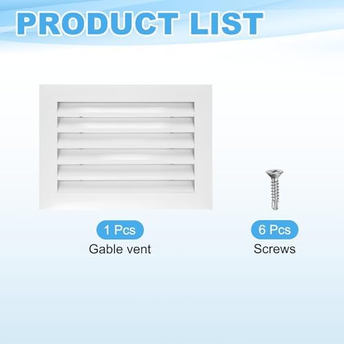 PATIKIL 12 x 16 Inch Gable Vent, 14 x 10 Inch Duct Opening Size - Image 3