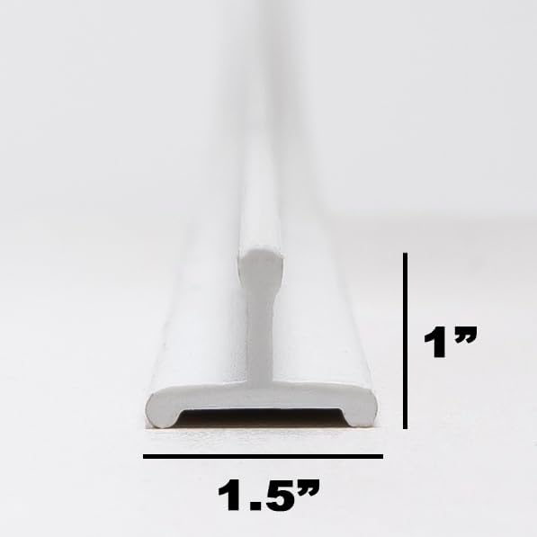 Quality White Vinyl Sliding Door Track – 72", Durable Smooth Glide, Flat White - Image 2