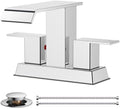 FORIOUS Waterfall Bathroom Faucets 3 Hole 4 Inch Centerset Sink Chrome by FORIOUS