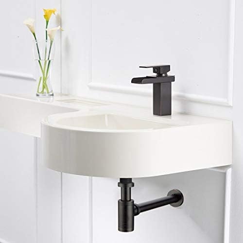 Brass Round Bottle P Trap, Basin Sink Waste Trap Drain Tube Kit Adjustable - Image 6