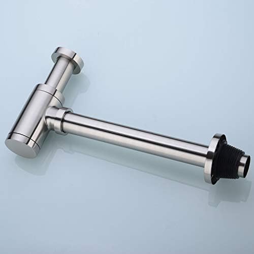 Brass Round Bottle P Trap, Basin Sink Waste Trap Drain Tube Kit Adjustable - Image 2