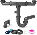 1-1/2" Double Kitchen Sink Drain Kit by COLDDD