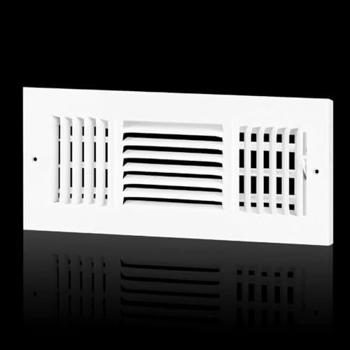 Air Vent Cover for Wall Ceiling for 12x4 Duct Opening, 3 Way Wall Register by EXCELFU