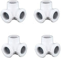 1/2" 3-WAY ELBOW Industrial Threaded Black Iron Pipe Fittings; White Satin by PRIMPIPEWORKS