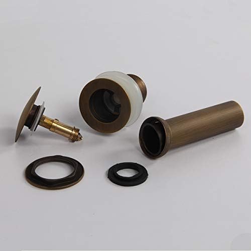 Flybath Sink Drain Without Overflow Large Pop Up Antique Brushed Brass - Image 4