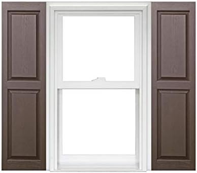 Polaris Homeside Raised Panel Vinyl Shutters 14-1/2in. x 31in. by Polaris