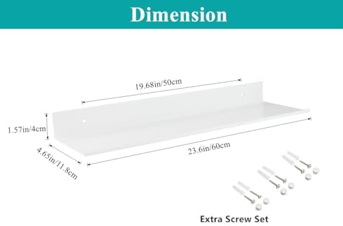 Z metnal White Floating Shelves, Wall Shelf, Metal Square Shelf - Image 3