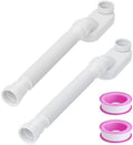 2 Pack Flexible Bathtub Drain Kit, 1-1/2 Inch Low Profile Flat P Trap, by Unknown
