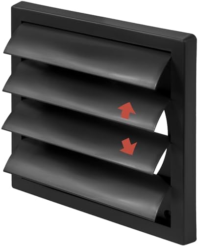 Plastic 6" Black Dryer Vent Cover by ECOPROVENT