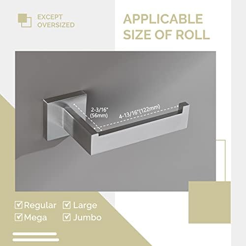 Angle Simple Toilet Paper Holder Brushed Nickel, Toilet Tissue Roll Hanger - Image 7